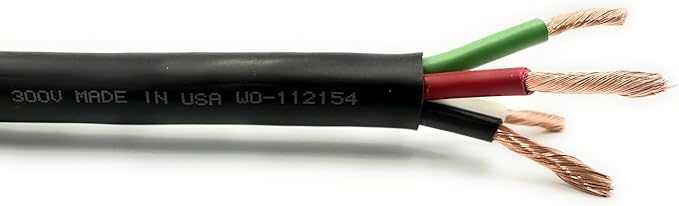 NATIONAL Wire & Cable – 12 AWG 4-Conductor Premium Copper Wire, 250 ft, Stranded | Made in USA, Heavy-Duty Flexible Jacket | Automotive, Solar, Home, RV, Indoor and Outdoor Use