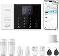 Alarm System for Home Security,10Pcs WiFi/4G Apartment Alarm System with Instant App Alerts,for Smart Life or Tuya,Auto Alarm Dial,Door/Window Sensors,Compatible with Alexa,NO Monthly Fees