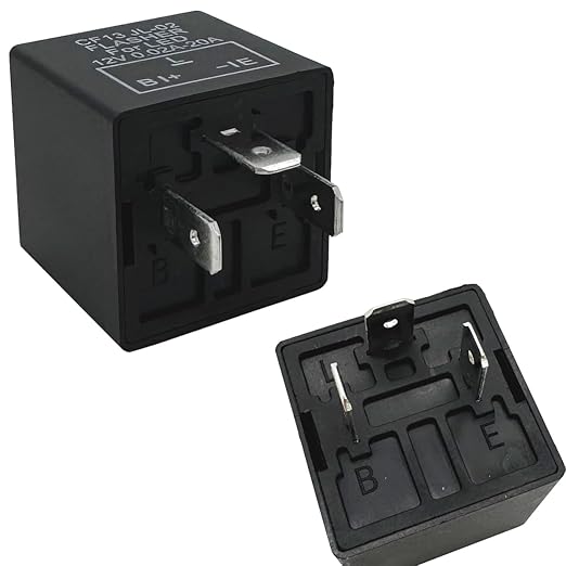 irhapsody 3-pin LED Flasher Relays CF13, Fixed 12V Electronic Blinker Relay, Pack of 2