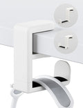 Celerion Headphone Hook - Under Desk Headphone Holder with 360-Degree Adjustable Rotation (Creamy White)