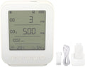 Torvex CO2 Monitor, Air Quality Meter with LCD Humidity Temperature Pressure Sensor, Indoor CO2 Detector 7 in 1 5V White Desktop Unit for Home Office Environment Monitoring