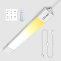 ONIDEK Under Cabinet Lights with Plug. 2700K-6500K Dimming and Color. with Wireless Control Panel and Remote Control.36W 3600LM for Garage, Kitchen, Bathroom, Closet, Office (45 inch)