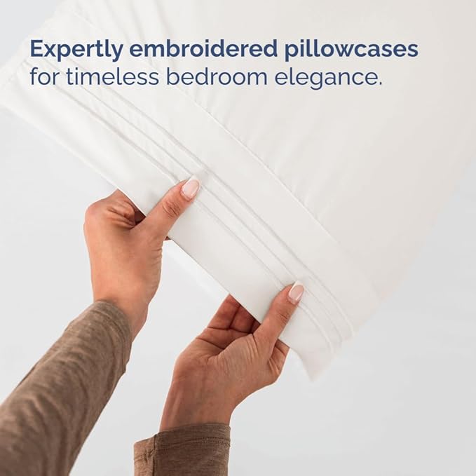 Full XL Bed Sheet Set - 4 Piece Extra Long Extended Full XL Sheets - Ultra-Soft, Breathable & Cooling - Fits 8” to 16" Mattress w/ Deep Pockets - 54" x 80" - Wrinkle & Fade Resistant - Antique White
