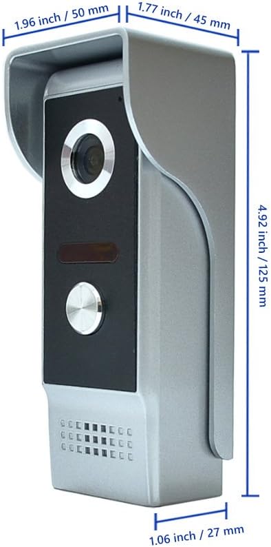 AMOCAM Wired Video Intercom System, 7 Inches Video Doorbell Door Phone System, HD Camera Kits Support Unlock, Monitoring, Dual-Way Intercom for Villa Home Office Apartment