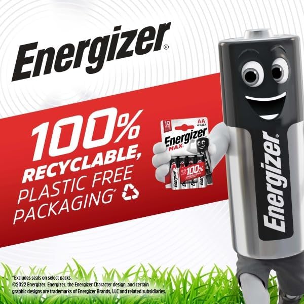 Energizer AA Batteries, MAX Double A Battery Alkaline, 8 Count (Pack of 4)