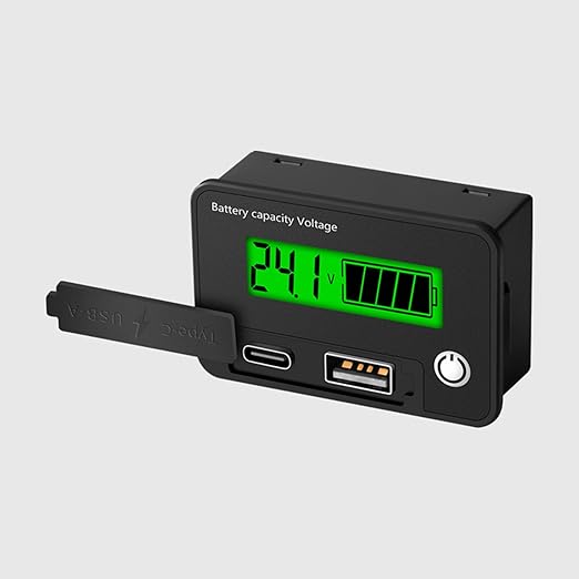 12V 24V Battery Capacity Indicators DC8-30V Leads Acid Lithium Voltages Tester Charging Levels Indicators Battery Capacity