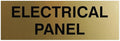 All Quality Basic Electrical Panel Sign - Fire Regulation Safety Compliance Sign - Brushed Gold - Medium (1 Pack)