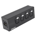 HUALEU 3Pin XLR 1 Male to 4 Female Splitter,4WAY XLR Four-Input and one-Output Parallel Connection Adapter,Four Microphone inputs Converted to one Output,4 in to 1 Out Aduio Splitter