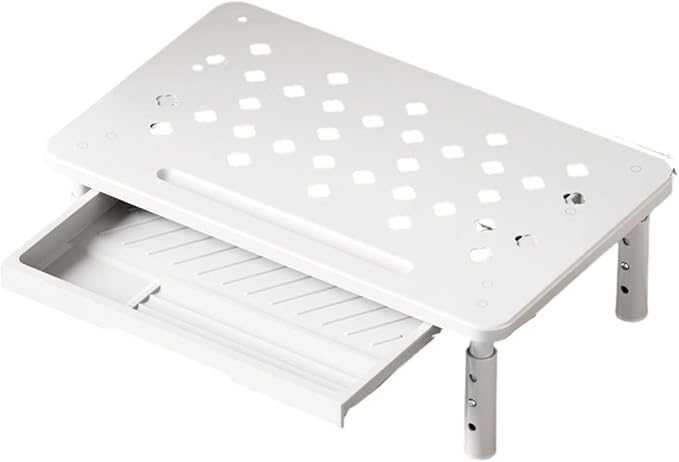 LUOOHL Adjustable Monitor Stand with Storage Shelf Ergonomic Designs for Home Office Workspaces Steel Construction Quick Assembly Desktop Organizers for Electronics