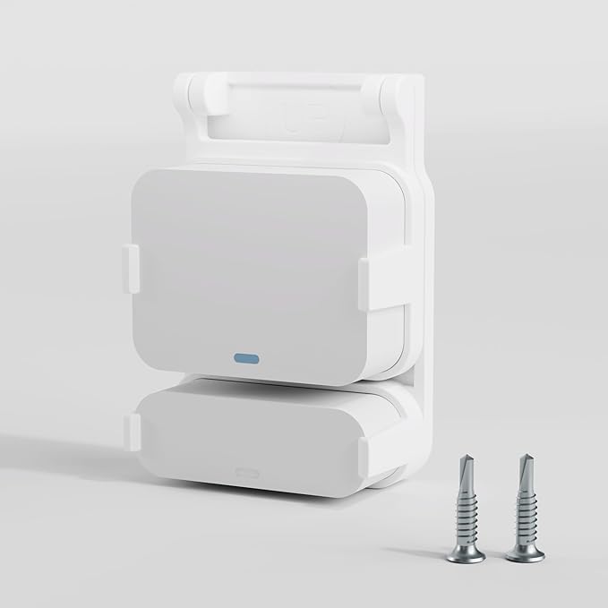 Garage Door Bracket for SimpliSafe Alarm Contact Sensor | Secure Mount with Quick-Snap Clip & Screws | Easy Install Accessory (Sensor Not Included)