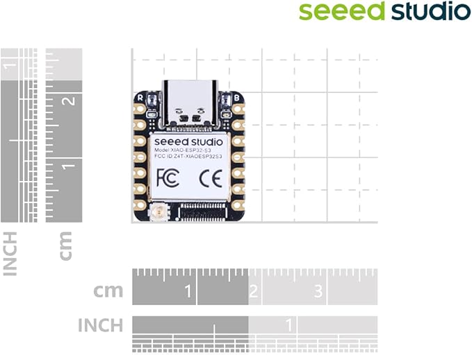 Seeed Studio XIAO ESP32S3-2.4GHz Wi-Fi, BLE 5.0, Dual-core, Battery Charge Supported, Power Efficiency and Rich Interface, Ideal for Smart Homes, IoT, Wearable Devices, Robotics …