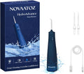 NOVAATOZ HydroAdvance Cordless Water Flosser for Teeth & Gums | Rechargeable Portable Oral Irrigator for Braces & Travel | Pulse Cleaning with 2 Flossing Tips | Waterproof Dental Care Device (Blue)