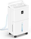 25 Pint Dehumidifier for Basement, Up to 3000 Sq.Ft, Quiet Dehumidifier with Drain Hose, Humidity Control, 24H Timer, Ideal for Bedroom, Bathroom, Room