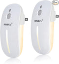 Sensky [2 Pack Plug in Night Light with Auto Dusk to Dawn Sensor, Brightness Adjustable, Dimmable Night Light for Bathroom, Kitchen, Hallway, Stairs, Garages (with Front Light and Back Light)