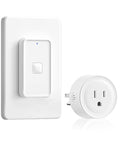 Remote Control Outlet, WILAWELS Remote Outlet Switch with Magnetic Base, Wireless On Off Power Switch for Lights, Lamps, Fan, Home Appliance, 100ft RF Range, 10A/1250W, Pre-Programmed W14RC1106