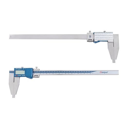Dasqua 0-12"/300mm Heavy Duty Long Jaw Absolute Origin Digital Caliper, IP54 Stainless Steel Electronic Measuring Tool, in/mm Conversion, Accurary ±0.002"/0.04mm, Resolution 0.0005"/0.01mm