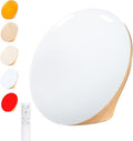 COMSYNC Light Therapy Lamp with 10000 Lux Sun Light & 670nm Red Night Light, Sleep Aid & Mood Boosting Lamp, 5 Color Temperatures, 5 Brightness Levels, 4 Timer Settings, Smart Touch & Remote Control
