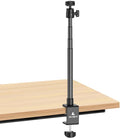 Ailight Camera Desk Mount Webcam Stand, Adjustable Table Camera Stand with 1/4" Screw & C Clamp Overhead Tripod Webcam Mount for Logitech Obsbot insta360 Anker and Others