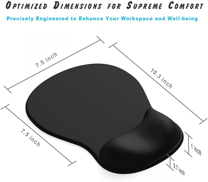 ErgoComfort Gel Wrist Rest Mouse Pad-Ergonomic Office Mousepad with Wrist Support-Non-Slip, Design Desk Accessories Mat for Home&Game Decor (06Azure Dream)
