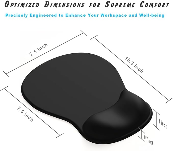 ErgoComfort Gel Wrist Rest Mouse Pad-Ergonomic Office Mousepad with Wrist Support-Non-Slip, Design Desk Accessories Mat for Home&Game Decor (08Abstract Bloom)