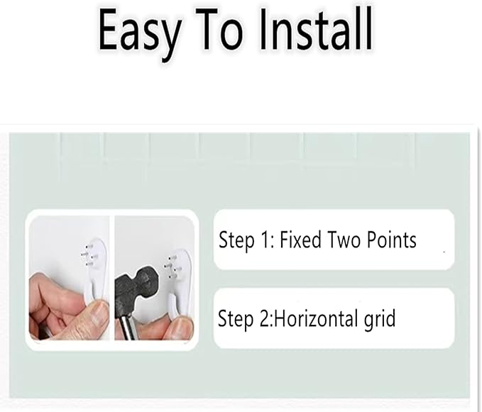 Feadily 4 Pack Metal Grid Wall Board, Photos & Pictures Display Board, DIY Home & Office Wall Decor, 13.8 Inch 13.8 Inch (Black)