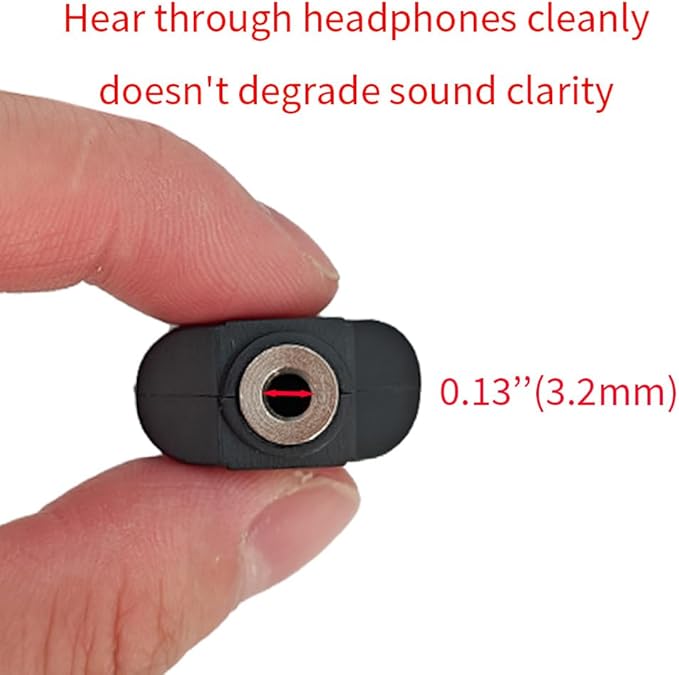 HAHIYO 3.2 F-2x3.2 RCA M Stereo Plug Interconnect Audio Two Males 3.2mm(1/8inch) and one Female 3.2mm(1/8inch) Adapter Splitter Good Signal Sound Snap Tight Not Wobble for Headphone Guitar Black 2pcs
