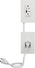 Legrand Wiremold In-Wall Power Outlet Extender Kit, White, 6 Foot Cable, For Kitchen Remodel and Outlet Relocation, IWPE-WH