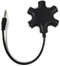 JWCE. Headphone Splitter - 5 Ports for 3.5mm Devices 5 Ways Adaptor 3.5mm Audio Stereo Splitter Cable 3.5mm Male to 5 Port 3.5mm Female for Earphone and Headset Splitter Adapter for iPhone