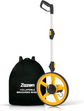 Zozen Measuring Wheel, Folding Portable Distance Measuring in Feet, Double Collapsible | One Key to Reset/Kickstand to Keep Stand/Starting Point Arrow and Cloth Carrying Bag, [0-9,999 Ft].