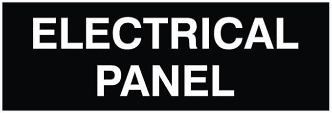 All Quality Basic Electrical Panel Sign - Fire Regulation Safety Compliance Sign - Black - Medium (1 Pack)