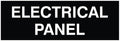 All Quality Basic Electrical Panel Sign - Fire Regulation Safety Compliance Sign - Black - Large (1 Pack)