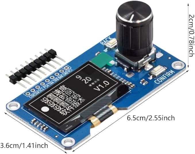 1.3inch LED Display Screen Combined with EC11 Rotary Encoders Module IIC Interfaces for Home Control Panel