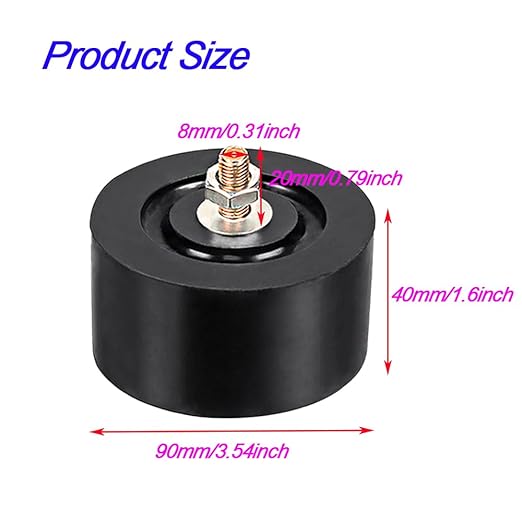 Anti Vibration Pad Air Conditioner Base,Noise Reduction and Shock Absorption Bracket,Upgraded Air Conditioner Shock Pad Thickened Floor Bracket,4 Packs (Rubber Round - Diameter 9cm)
