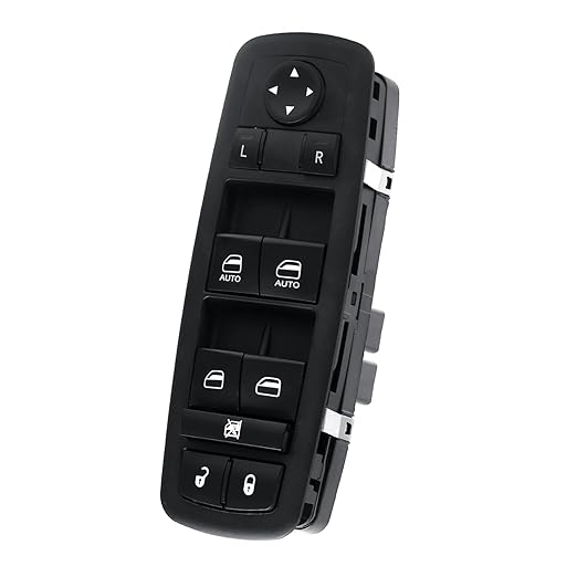 WUANGKI Power Window Master Control Switch | Front Driver Side | 9+3 Pins | Compatible with 2010-2012 Dodge Ram 1500 2500 3500 | OE# 4602863AB | Window Buttons