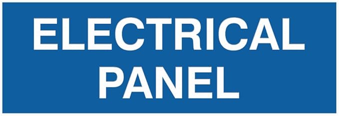 All Quality Basic Electrical Panel Sign - Fire Regulation Safety Compliance Sign - Blue - Medium (1 Pack)