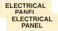 All Quality Basic Electrical Panel Sign - Fire Regulation Safety Compliance Sign - Ivory/Dark Brown - Small (2 Pack)