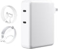 Mac Book Pro Charger - 280W, 2-Ports 140W USB C Fast Laptop Charger, Compatible with Mac Book Pro/Air 16 15 14 13 inch, M1 M2 M3 M4 Series and All USB C Device, with 6.6FT Type C & Magnetic 3 Cable