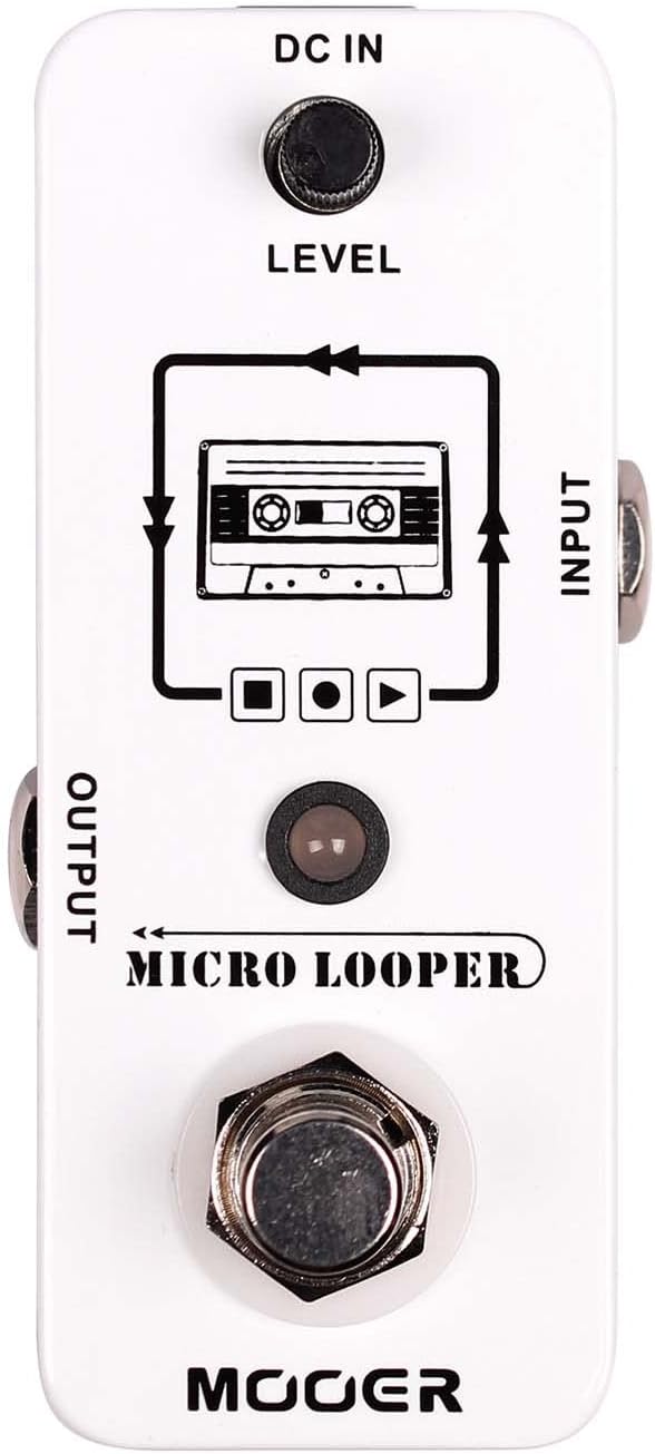 MOOER Micro Looper Guitar Loop Pedal Effect Pedal with 30 Minutes Recording Time, Unlimited Overdubs, Pure Sound for Electric Guitar