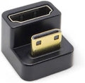 Kado 180 Degree Mini HDMI to HDMI 4K 60Hz Adapter U Shaped Mini HDMI Male to HDMI Female Extender Converter for Portable Monitor, Laptop, Tablet, Camera and Projector (Short Side Inward Down Angle)