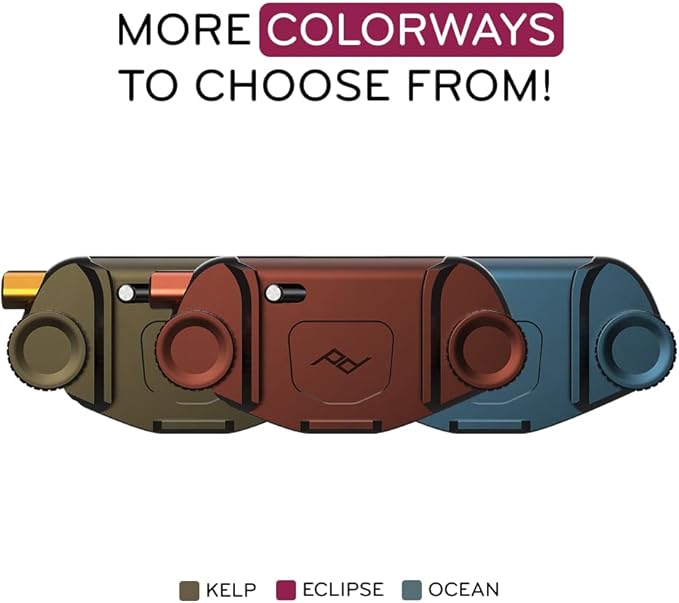Peak Design Capture Camera Clip V3, Eclipse with Plate, Holds DSLR, Compact and Point and Shoot Bodies, Secure, Stable and Accessible, Attaches to Straps and Belts, Quick Release, 200 lb Capacity