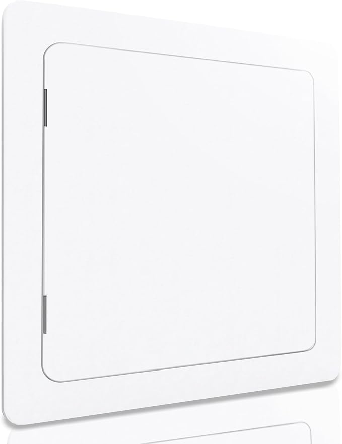 Morvat Access Panel 8x8 Inch for Drywall & Ceiling with Door, Heavy-Duty Durable ABS Plastic & Easy Install Access Box, Wall Hole Cover Plate for Plumbing & Electrical Cables & Wiring, White