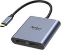 USB-C to Dual 4K DisplayPort Splitter Adapter, USB Type C to Displayport Dual Monitor Converter 4K 60HZ, USB C Displayport Hub Compatible for Dell XPS 13 15,Lenovo Yoga,Sumsung Chromebook,HP etc
