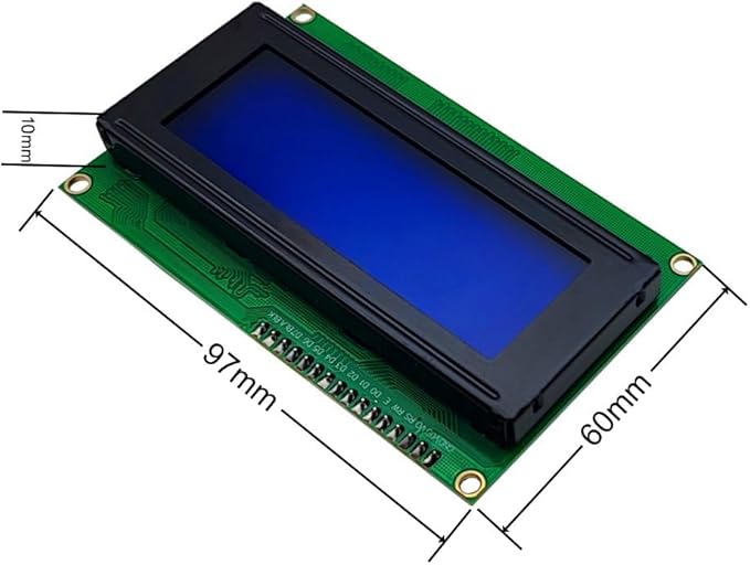 Haldzemo 2004 LCD Screen Display Module 2004A 20x4 White Character Blue Backlight DC 5V (2 Pack)