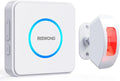 Wireless Motion Sensor Alarm Indoor: Motion Detector Alarm for Business Store Home Security with 35 Ringer/Led Light Remind- Motion Sensor Door Chime with Buzzer