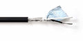 KWANGIL 2C 20AWG AMSB Shielded Cable Wire (UL2464) - Highly Flexible Str TC, PVC Ins, OS+TC BRD, PVC JKT for CNC Machine, Stepper Motor, VFD Spindle (Matte Black 100FT)