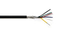 KWANGIL 6C 22AWG AMSB Shielded Cable Wire (UL2464) - Highly Flexible Str TC, PVC Ins, OS+TC BRD, PVC JKT for CNC Machine, Stepper Motor, VFD Spindle (Matte Black 25FT)