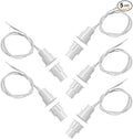 5 Sets Flush Mounted 3/4" Door Magnetic Contacts Alarm Switch Sensor NC Type (White)