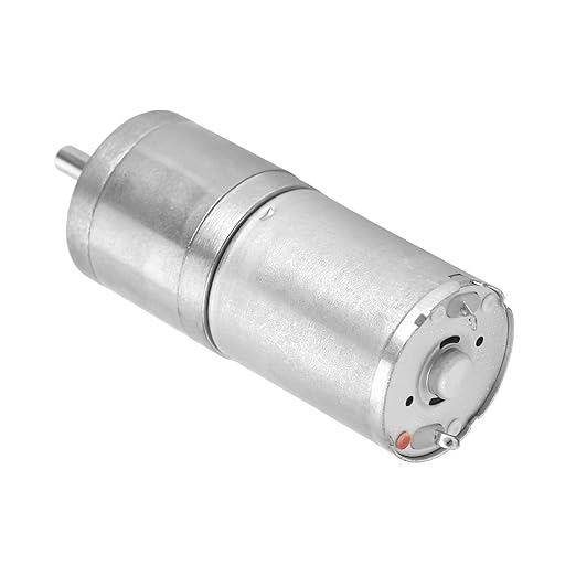 25mm DC 12V 25GA 370 Low Speed Metal Gear Motor for Electronic Locks Robots Electric Curtains and Doors Metal Gears Quiet High Performance for Mixers Monitoring Equipment and Pet Feeders