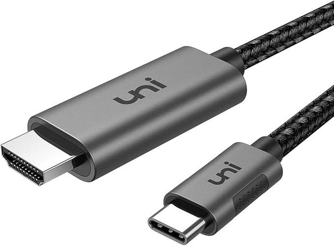 uni USB C to HDMI Cable 6ft-2 Pack 4K@60Hz, USB Type C to HDMI Cable [Thunderbolt 3 Compatible] for MacBook Pro/Air, iPad Pro, Surface Book 2, Galaxy S23, and More