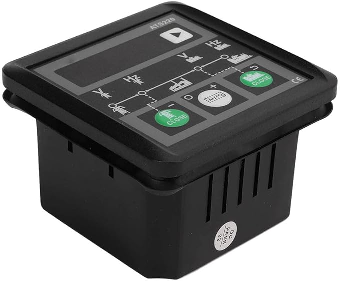 Fafeicy IP54 ATS220 AC30‑300V Mains Genset Power Controller Automatic Switch Module with LED Display, Voltage Frequency Simulation Control